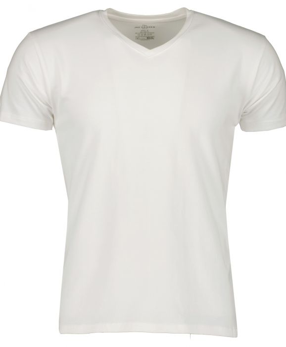 Passief stuiten op neus Jac Hensen T-shirt v-hals - extra lang - wit | Herenkleding