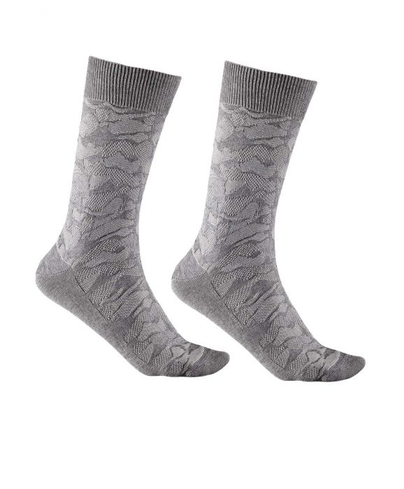 naakt patroon Verheugen Jac Hensen sokken 2-pack - grijs | Herenkleding