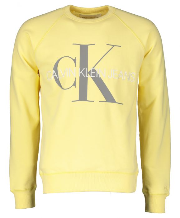 Wijzerplaat Slager Verouderd Calvin Klein sweater - slim fit - geel | Herenkleding