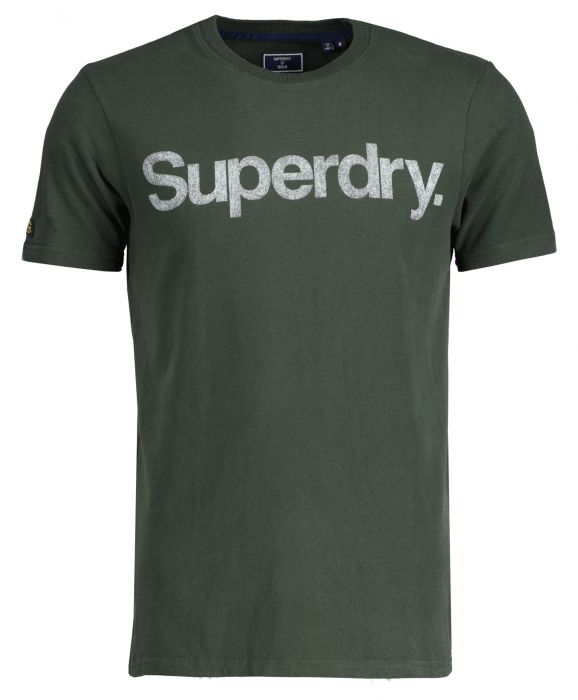 grafisch Maan Drijvende kracht Superdry t-shirt - slim fit - groen | Herenkleding