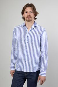 Hensen overhemd - slim fit - blauw