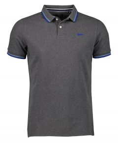 Superdry poloshirt - slim fit - grijs