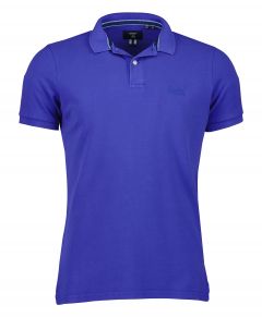 Superdry Polo - slim fit - blauw