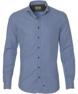 sale - Hensen overhemd - body fit - blauw