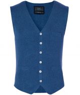 sale - Nils gilet - slim fit - blauw