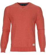 Lerros pullover - modern fit - koraalrood